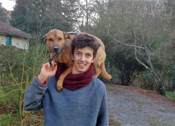Nico mit Hund Djago